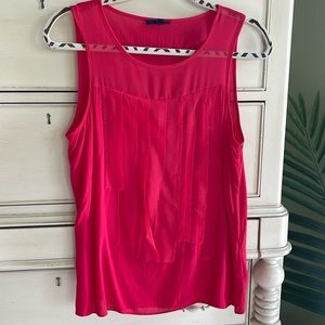 Gap red crew neck sleeveless with sheer ribbons size S